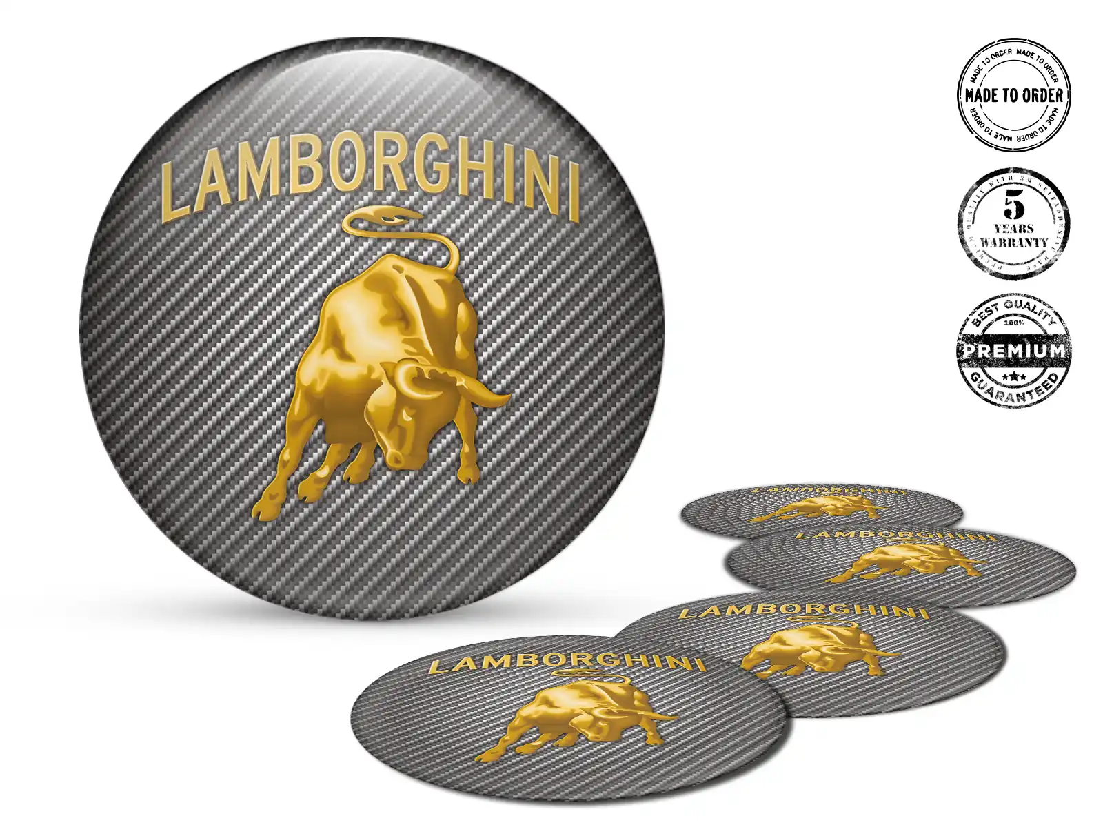 Lamborghini Édition Décalque Roue Style Bombé Haute Qualité
